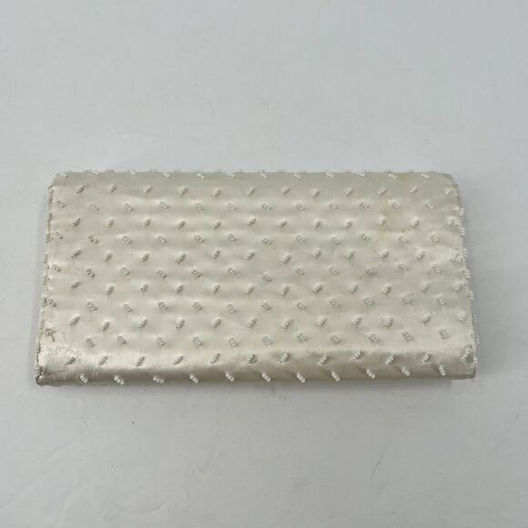 VTG Hoag Stunning Satin Beaded Evening Clutch Purse Wedding Holiday Classy Party - Picture 6 of 16